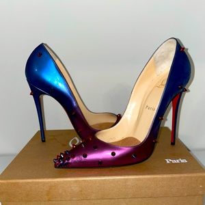 CHRISTIAN LOUBOUTIN -DEGRASPIKE 120 PATENT SCARABE